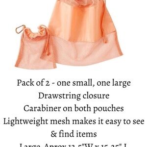 Thirty-One Orange Mesh Storage Bags